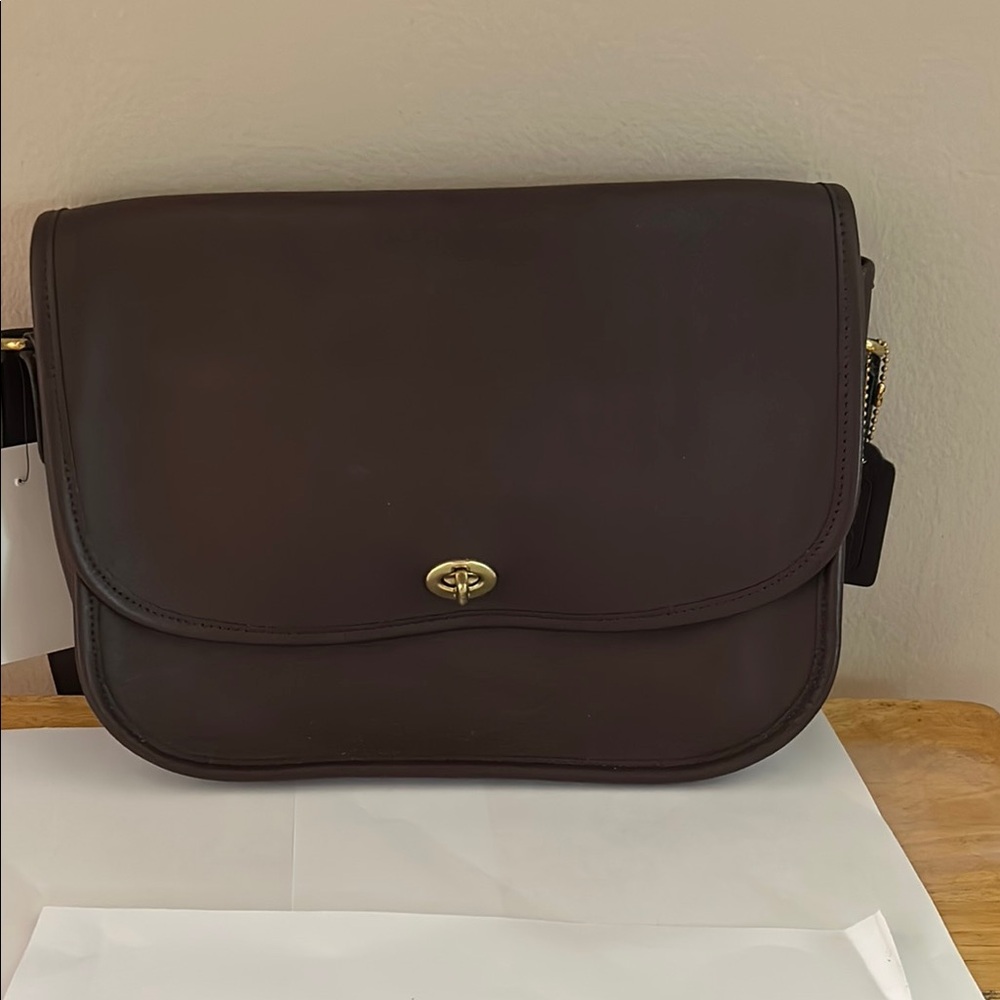 Dark Brown Leather Crossbody Bag